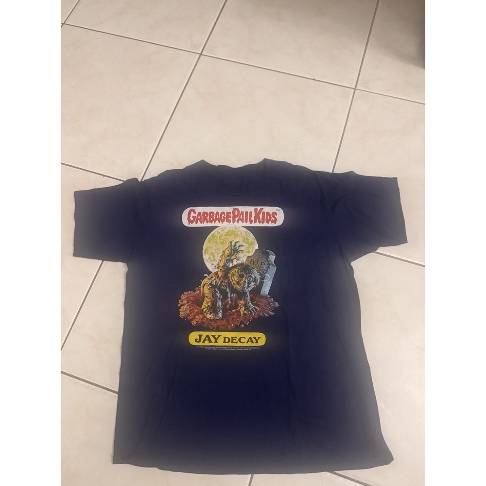 Garbage Pail Kids Jay Decay Black Shirt Halloween Creepy Graveyard Mens M GPK